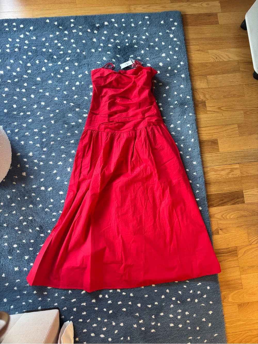 GAP Red Midi Dress with Fitted Bodice